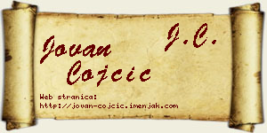 Jovan Čojčić vizit kartica